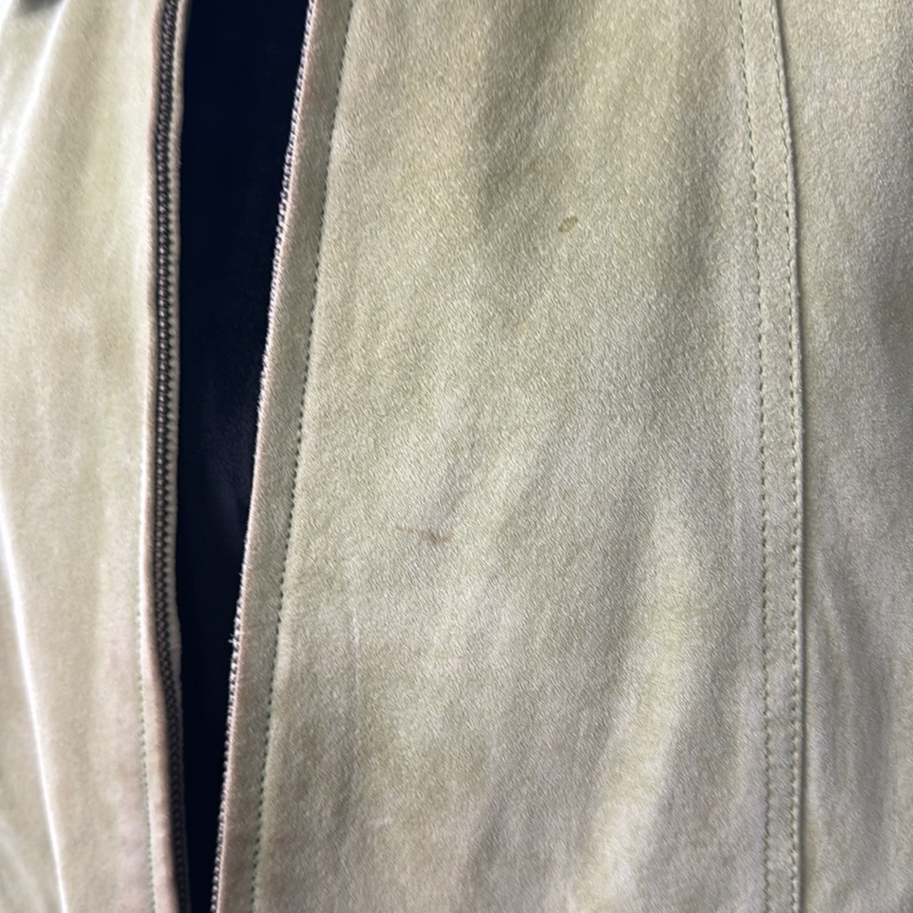 Cold water, Creek avocado green leather jacket X - Picture 6 of 9